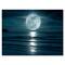 Designart - Super Moon Over The Sea I - Modern Canvas Wall Art Print